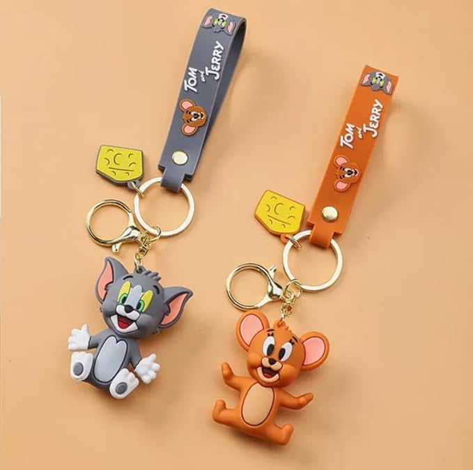 ๐ญ๐ฑ Tom and Jerry Keychain โ Cartoon Collectible for Gifting & Fun (Limited Edition)