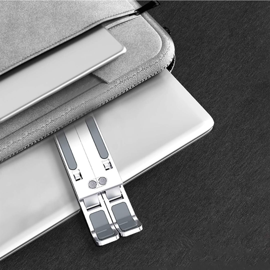 Adjustable Metal Laptop Stand – Foldable Ergonomic Riser for Desk